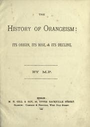 Tapa de The history of Orangeism