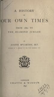 Tapa de A history of our own times, from 1880 to the Diamond Jubilee