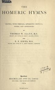 Tapa de The Homeric hymns