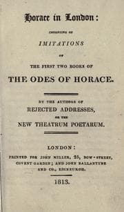 Tapa de Horace in London