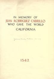 Tapa de In memory of Juan Rodriguez Cabrillo