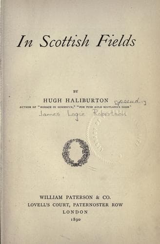 Tapa de In Scottish fields