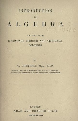 Tapa de Introduction to algebra