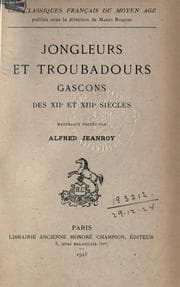 Tapa de Jongleurs et troubadours gascons des 12e et 13e siècles
