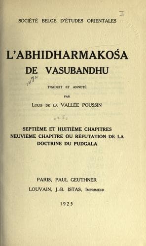 Tapa de L' abhidharmakosa