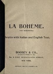 Tapa de La Bohème, 4 acts