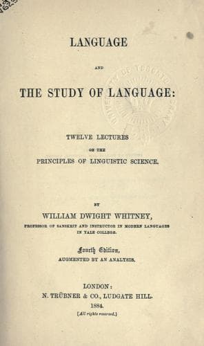 Tapa de Language and the study of language