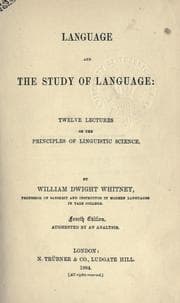 Tapa de Language and the study of language