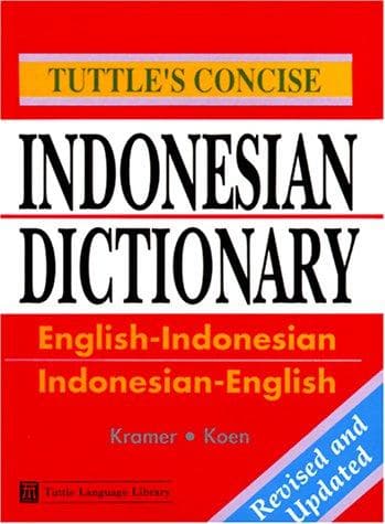 Tapa de Tuttle's concise Indonesian dictionary