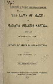 Tapa de The laws of Manu