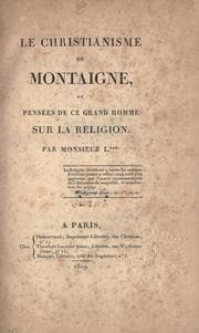 Tapa de Le christianisme de Montaigne