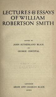 Tapa de Lectures & essays of William Robertson Smith