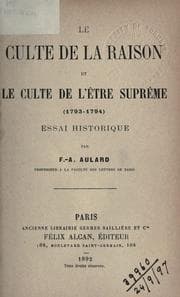 Tapa de Le culte de la raison et le culte de l'Être Suprême (1793-1794)