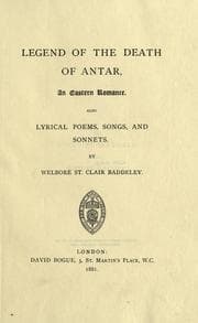 Tapa de Legend of the death of Antar
