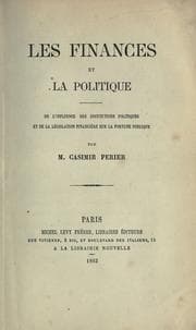 Tapa de Les finances et la politique