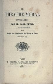 Tapa de Le théâtre moral
