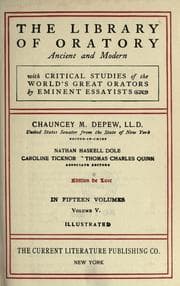 Tapa de The library of oratory, ancient and modern