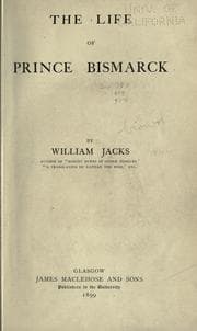 Tapa de The life of Prince Bismarck