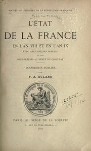 Tapa de L' état de la France en l'an VIII et en l'an IX