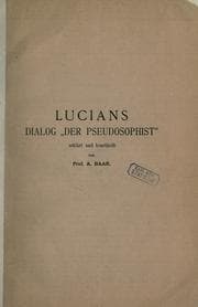 Tapa de Lucians Dialog "Der Pseudosophist" erklärt und beurtheilt