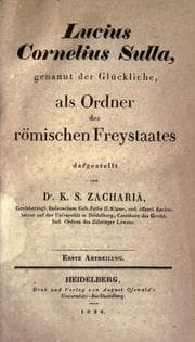 Tapa de Lucius Cornelius Sulla, genannt der glückliche, als Ordner des römischen Freystaates