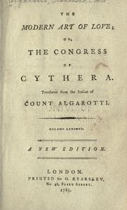 Tapa de The modern art of love; or The congress of Cythera