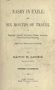 Tapa de Nasby in exile, or, Six months of travel in England, Ireland, Scotland, France, Germany, Switzerland and Belgium..