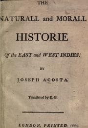 Tapa de The natvrall and morall historie of the East and West Indies