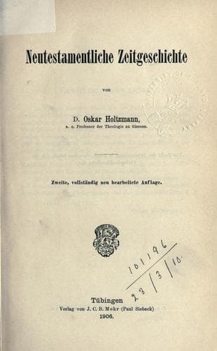 Tapa de Neutestamentliche Zeitgeschichte