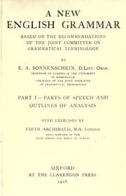 Tapa de A new English grammar based on the recommendations of the Joint committee on grammatical terminology