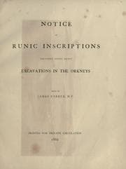 Tapa de Notice of runic inscriptions discovered during recent excavations in the Orkneys