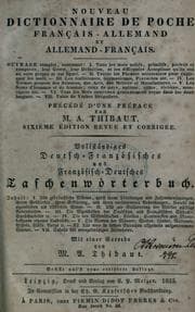 Tapa de Nouveau dictionnaire de poche fran©ais-allemand et allemand-fran©ais =