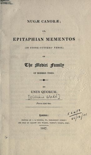 Tapa de Nugae canorae