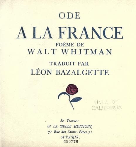 Tapa de Ode a la France.