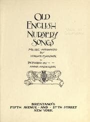Tapa de Old English nursery songs