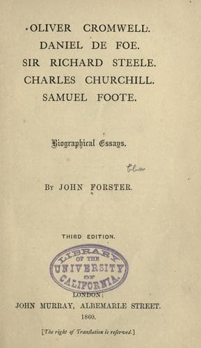 Tapa de Oliver Cromwell