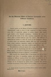 Tapa de On the manurial effect of calcium cyanamide under different conditions