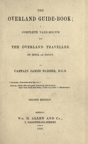 Tapa de The overland guide-book