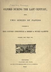 Tapa de Oxford during the last century
