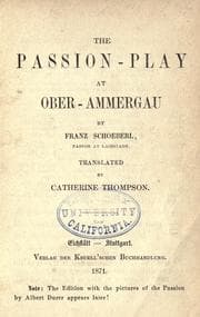 Tapa de The passion-play at Ober-Ammergau