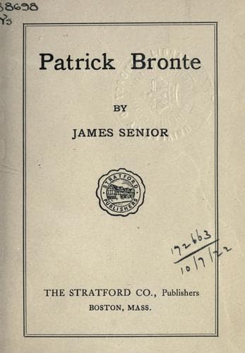 Tapa de Patrick Bronte.