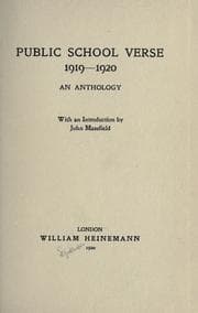 Tapa de Public school verse, 1919-1920