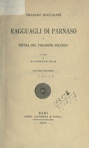 Tapa de Ragguagli di Parnaso e Pietra del Paragone politico
