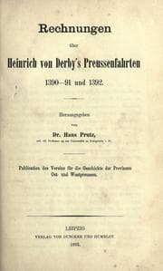 Tapa de Rechnungen über Heinrich von Derby's Preussenfahrten 1390-91 und 1392