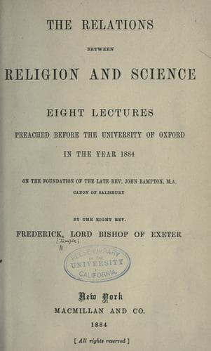 Tapa de The relations between religion and science