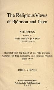 Tapa de The religious views of Björnson and Ibsen