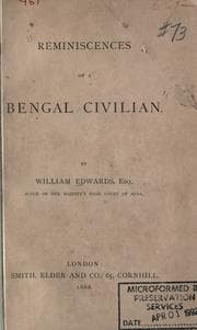 Tapa de Reminiscences of a Bengal civilian