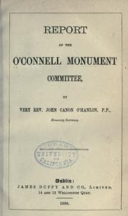 Tapa de Report of the O'Connell monument committee