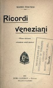 Tapa de Ricordi veneziani