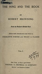 Tapa de The ring and the book, from the author's rev. text